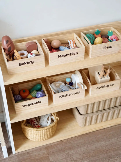 Kids' Wooden Play Food Set