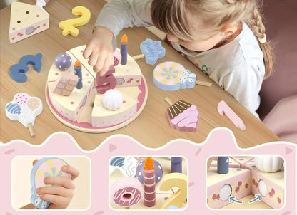 Kids' Wooden Birthday Cake Toy