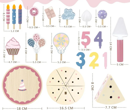 Kids' Wooden Birthday Cake Toy