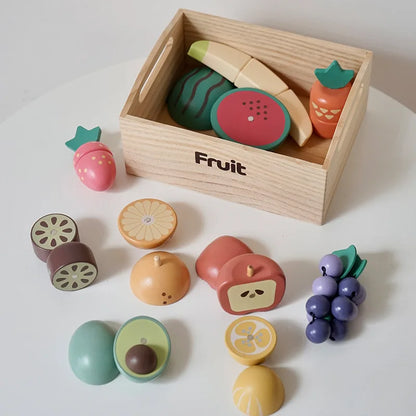 Kids' Wooden Play Food Set