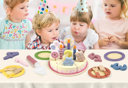 Kids' Wooden Birthday Cake Toy