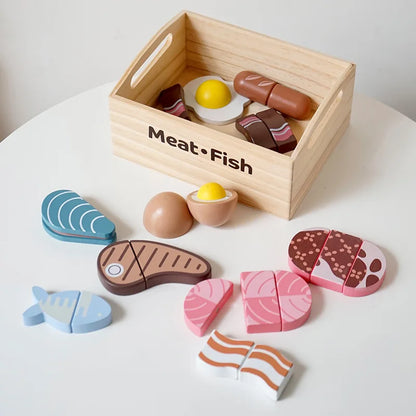 Kids' Wooden Play Food Set