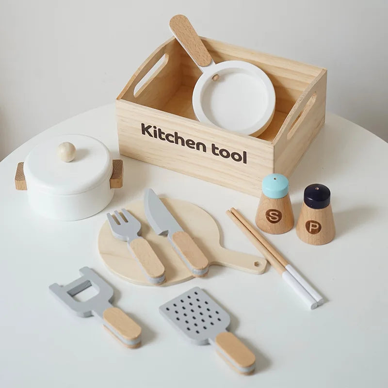 Kids' Wooden Play Food Set