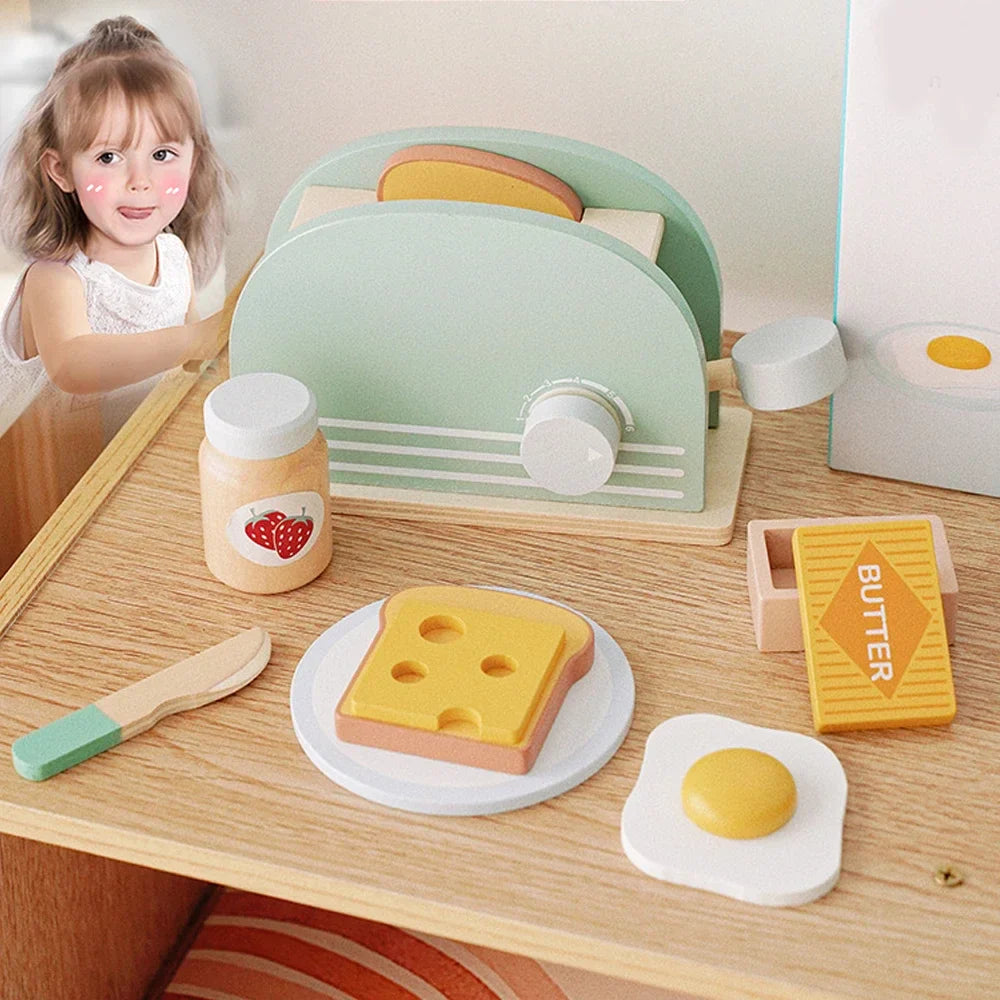 Newbornia Kids' Wooden Toy Toaster