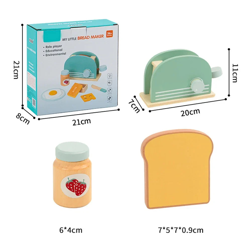 Newbornia Kids' Wooden Toy Toaster