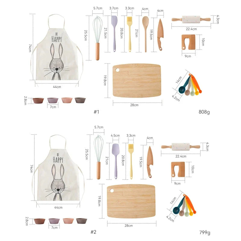 Set of Wooden Kitchen Utensils