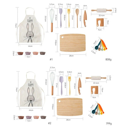 Set of Wooden Kitchen Utensils