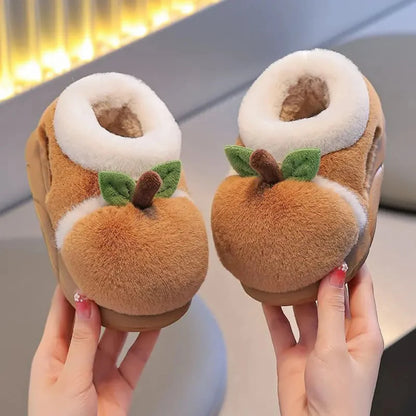 Cozy Apple-Themed Slippers for Kids