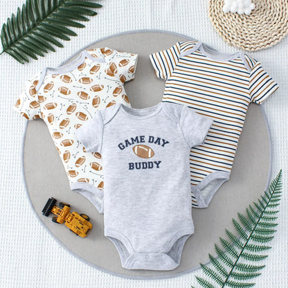 Dinosaur-Themed 3-Piece Infant Bodysuit Set