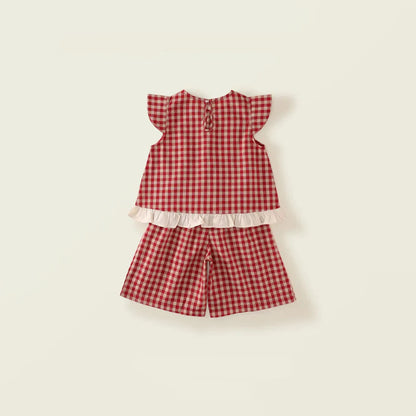 Kids' Checkered Outfit Set