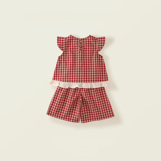 Kids' Checkered Outfit Set