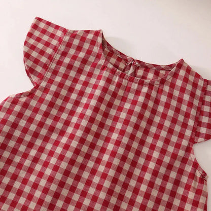 Kids' Checkered Outfit Set