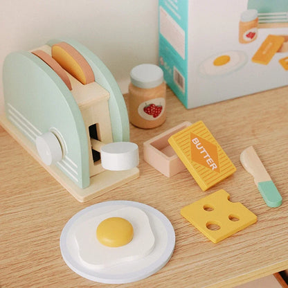 Newbornia Kids' Wooden Toy Toaster