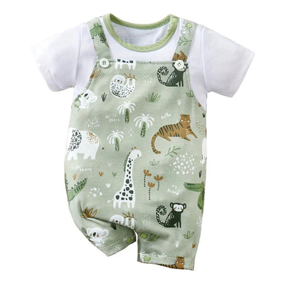 Kids' Zoo Animal Pattern Romper