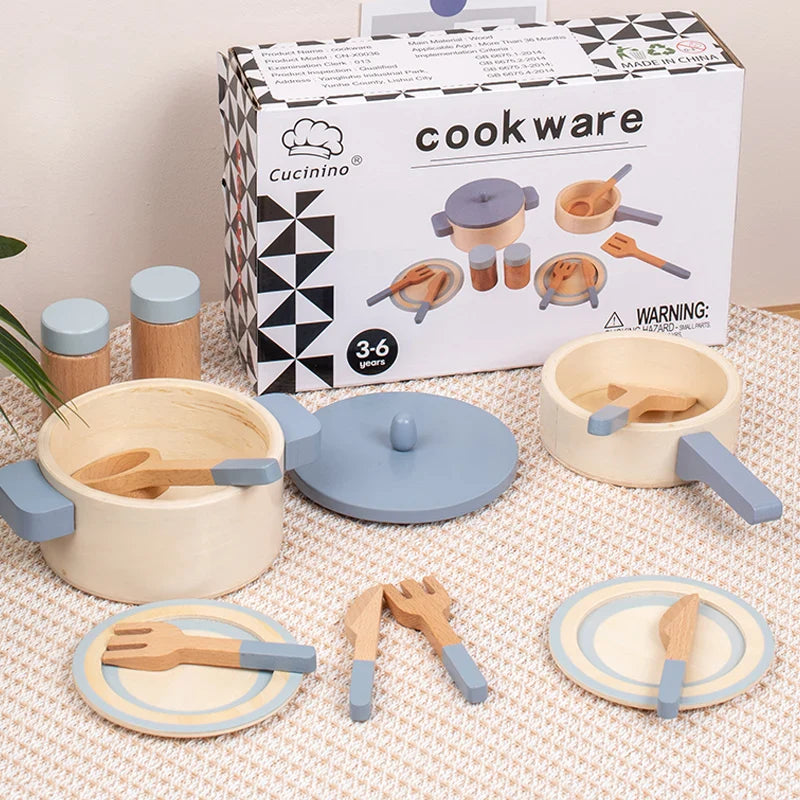 Kids' Wooden Kitchen Play Set
