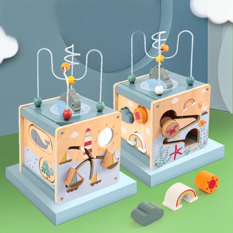 5-in-1 Montessori Activity Cube for Kids