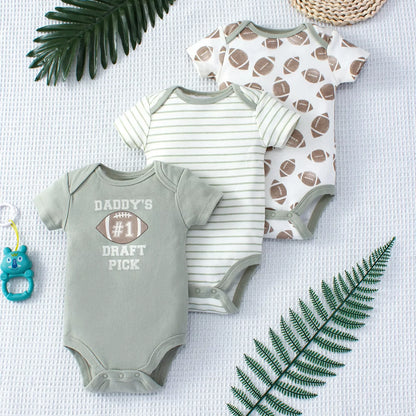 Dinosaur-Themed 3-Piece Infant Bodysuit Set