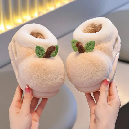 Cozy Apple-Themed Slippers for Kids