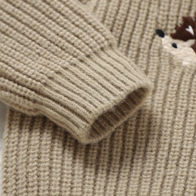 Hedgehog Embroidered Knit Sweater for Kids