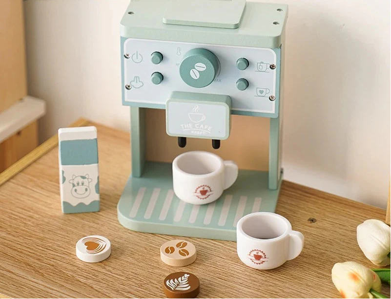 Kids' Wooden Coffee Maker - Imaginative Play Set