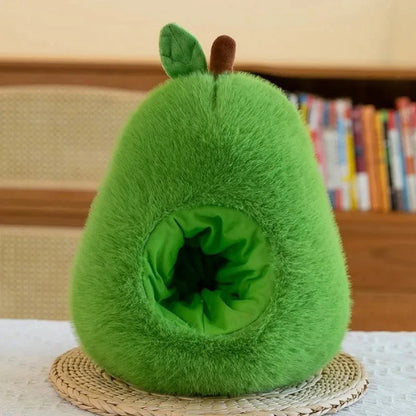 Avocado-Cuddling Capybara Plush Toy