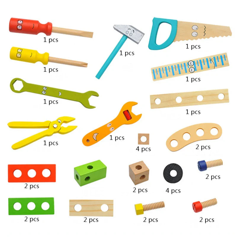 Montessori Wooden Tool Set