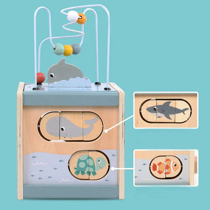 5-in-1 Montessori Activity Cube for Kids