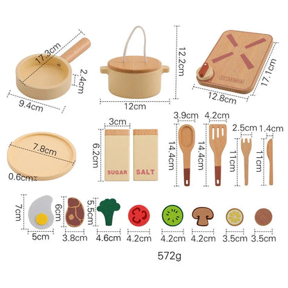 Set of Wooden Kitchen Utensils