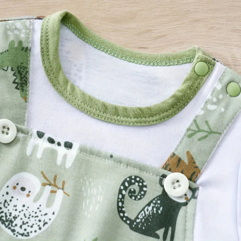Kids' Zoo Animal Pattern Romper