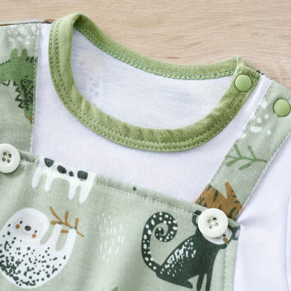 Kids' Zoo Animal Pattern Romper