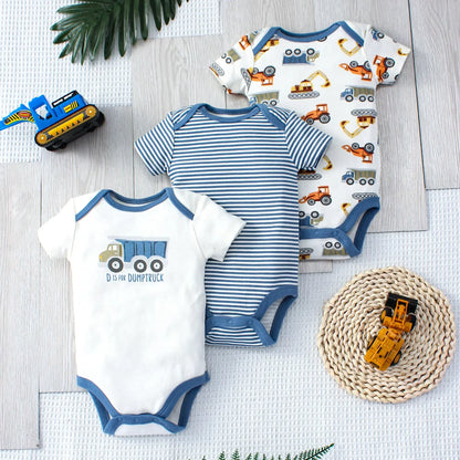 Dinosaur-Themed 3-Piece Infant Bodysuit Set