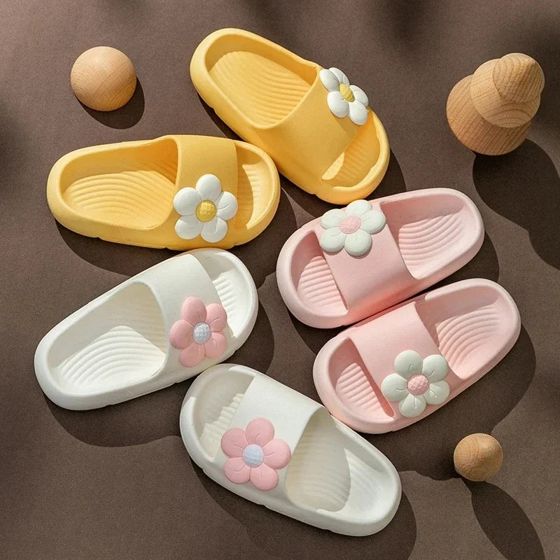 Floral Pattern Non-Slip Slippers for Kids
