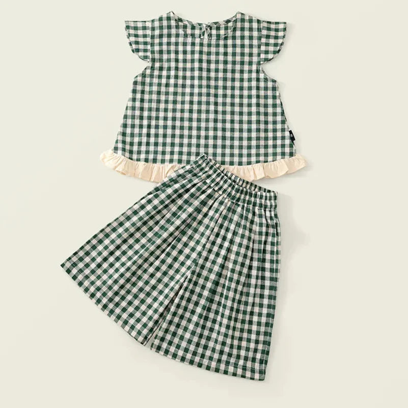 Kids' Checkered Outfit Set