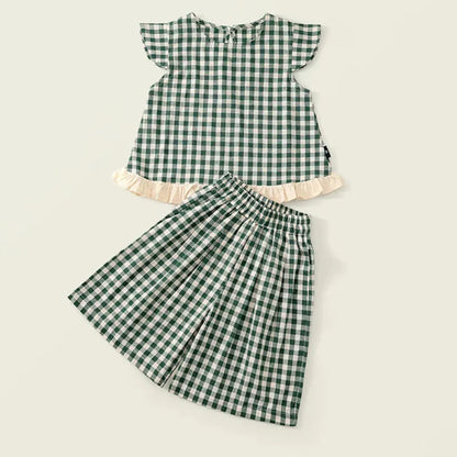 Kids' Checkered Outfit Set